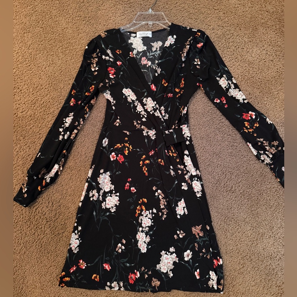 Kaileigh Faux-Wrap Dress Sz S EUC